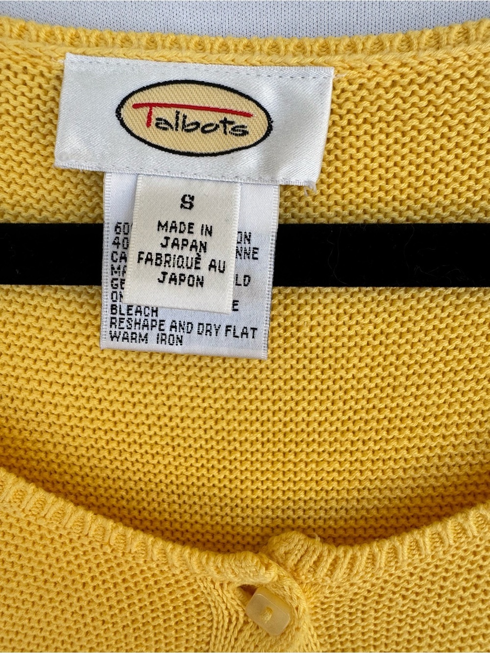 Talbots Bright Yellow Button-Front Cardigan - Picture 2 of 6